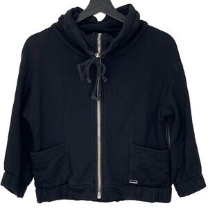 Aritzia Wilfred Cowl Neck Fleece Jacket with 3/4 Sleeve M